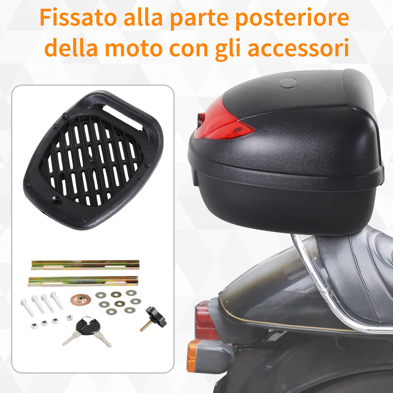 Bauletto Universale per Moto e Scooter 24L Nero 