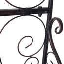 Arco da Giardino Piante Rampicanti in Metallo Nero 120x30x226 cm 