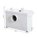 Trituratore per WC 600W in Polipropilene Bianco 51x21x31 cm 