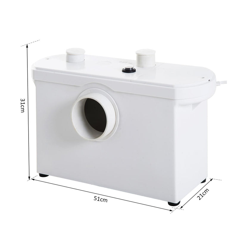 Trituratore per WC 600W in Polipropilene Bianco 51x21x31 cm 
