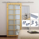 Kit Binario per Porta Scorrevole in Lega d'Alluminio 200x3.15x2.5 cm 