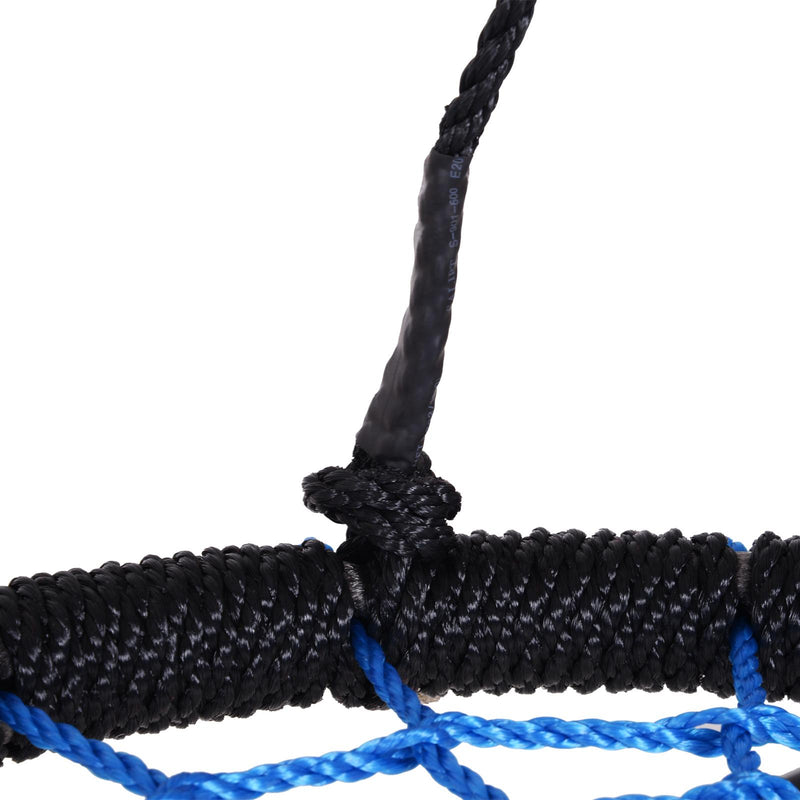 Altalena a Nido Rotonda per Bambini Nero e Blu Dimetro 60 cm 