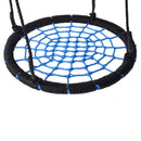 Altalena a Nido Rotonda per Bambini Nero e Blu Dimetro 60 cm 