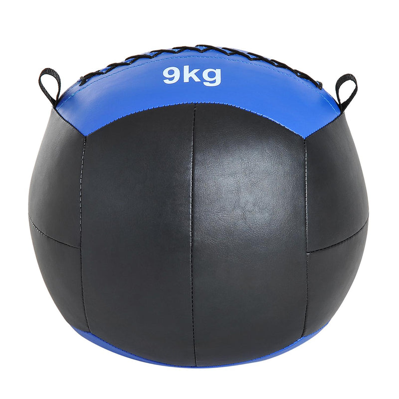 Palla Medica Crossfit Wall Ball 9kg Ø35 cm Nero-Blu 