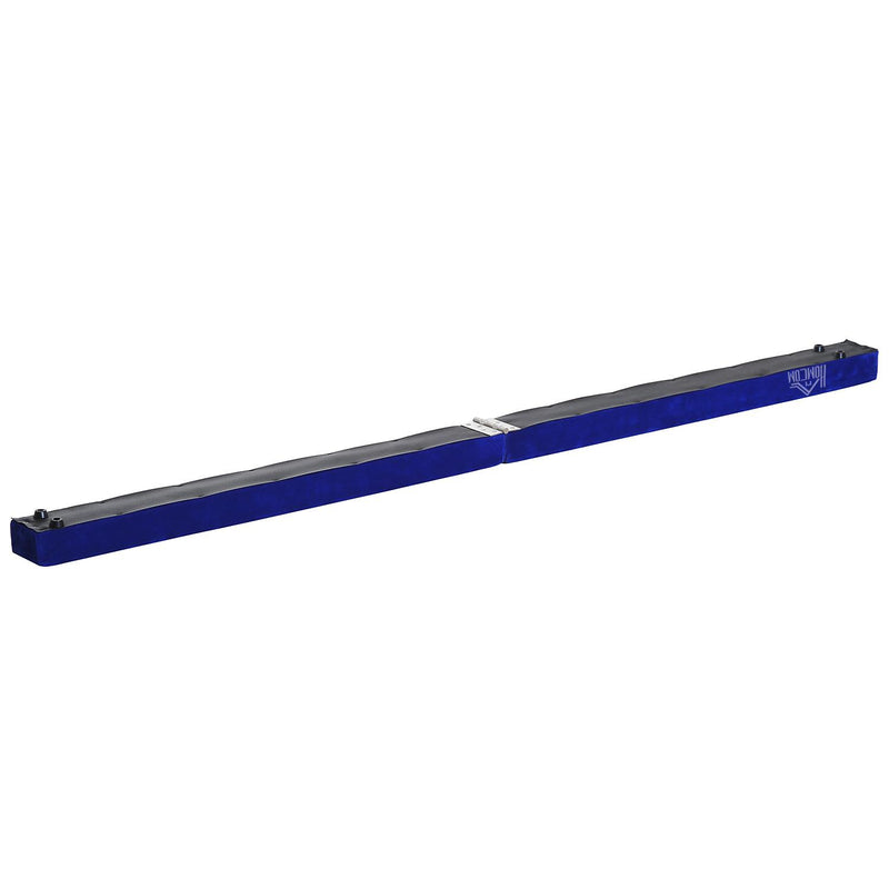 Trave da Ginnastica per Allenamento Imbottita in Legno Blu 240x10x6.5 cm 