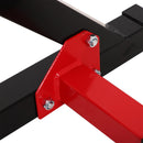 Supporto Bilanciere Altezza Regolabile in Acciaio Nero 77-122x66x103-163 cm 