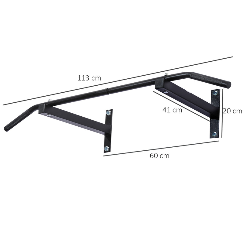 Barra Trazioni a Muro con Struttura in Acciaio 116x43x20 cm 