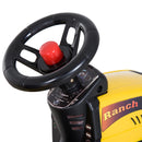 Trattore a Pedali con Rimorchio Giallo e Nero 123x42x51 cm 