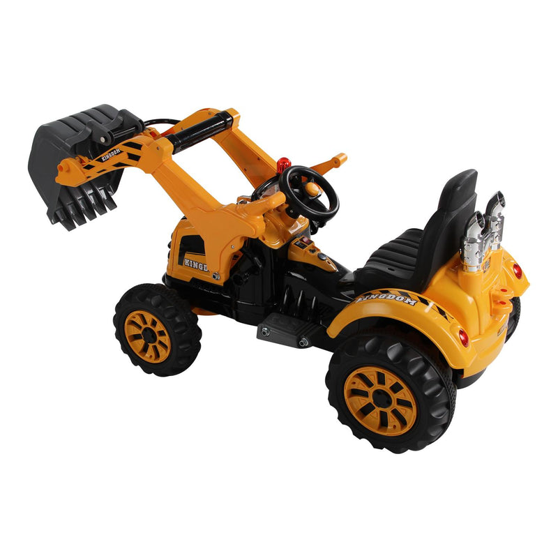 Escavatore Elettrico per Bambini 6V Giallo e Nero 