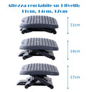 Poggiapiedi da Ufficio Altezza e Inclinazione Regolabile 46x35x11-17 cm 