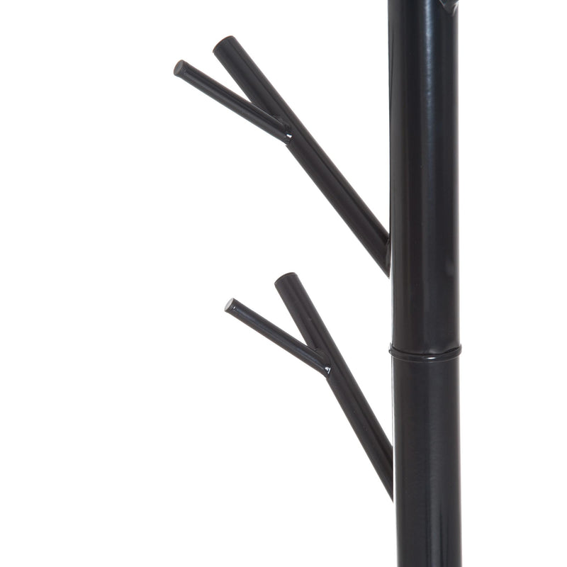 Appendiabiti Attaccapanni da Terra in Acciaio Nero 35x35x176 cm 