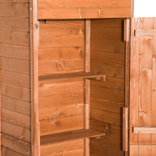 acquista Werkzeughaus Outdoor Schrank 2 Holztüren 79x49x190 cm