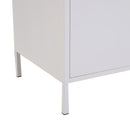 Archivio da Ufficio 3 Ripiani in Metallo Bianco 65x36x105 cm 