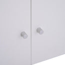 Archivio da Ufficio 3 Ripiani in Metallo Bianco 65x36x105 cm 