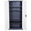 Armadio Portadocumenti da Ufficio in Acciaio Laminato Bianco 90x40x180 cm 