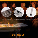 Barbecue a Carbone Carbonella Pieghevole Portatile in Acciaio 