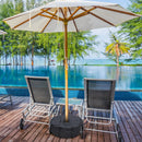 Base per Ombrellone da Giardino a Sacco Riempibile in Tessuto Oxford Nero Ø48x18 cm 