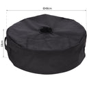 Base per Ombrellone da Giardino a Sacco Riempibile in Tessuto Oxford Nero Ø48x18 cm 