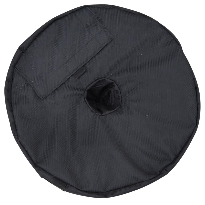 Base per Ombrellone da Giardino a Sacco Riempibile in Tessuto Oxford Nero Ø48x18 cm 