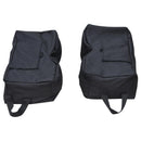 Set 2 Pezzi Base per Ombrellone da Giardino Ø36 Riempibile 25 Kg Tessuto Oxford Nero 50x50x18 cm 