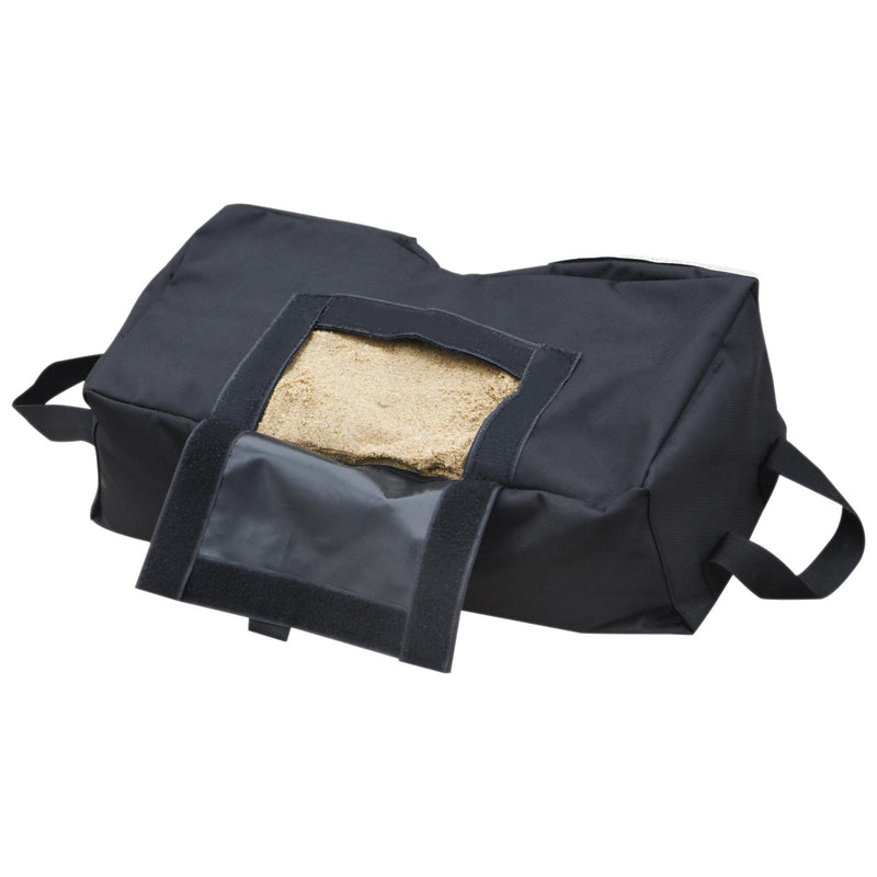 Set 2 Pezzi Base per Ombrellone da Giardino Ø36 Riempibile 25 Kg Tessuto Oxford Nero 50x50x18 cm 