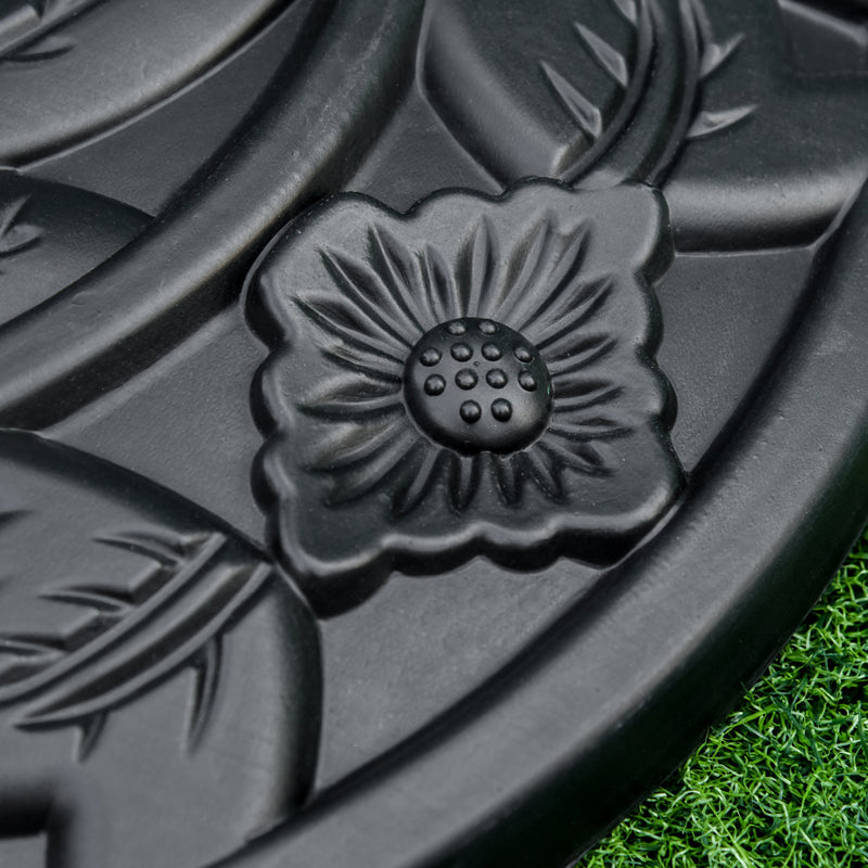 Base per Ombrellone da Giardino Mezzaluna 10kg in Cemento Ø50x32 cm 