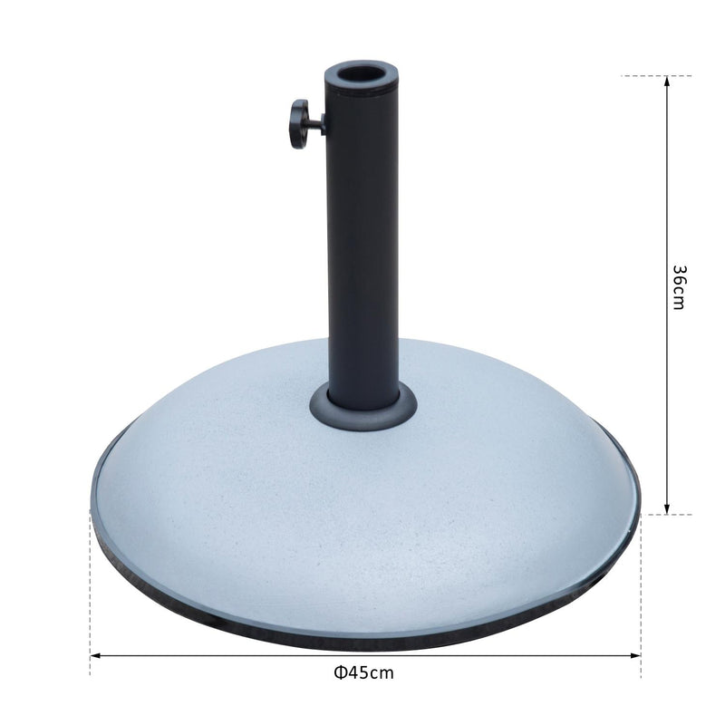 Base per Ombrellone da Giardino 20kg in Cemento Ø45x36 cm 