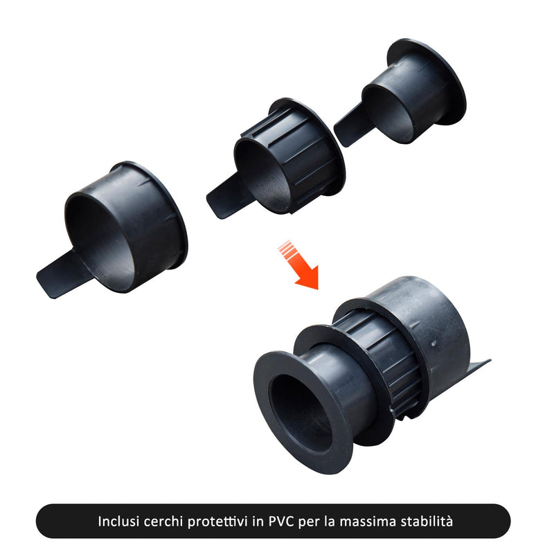 Base per Ombrellone da Giardino 20kg in Cemento Ø45x36 cm 