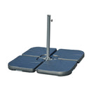 Base per Ombrellone da Giardino 60 Kg a Croce in Plastica 50x50x7.5 cm 