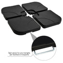 Base per Ombrellone da Giardino 60 Kg a Croce in Plastica 50x50x7.5 cm 