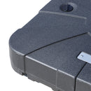 Base per Ombrellone da Giardino Ø46 Riempibile 125 kg 4 Rotelle Nero 84x84x19 cm 