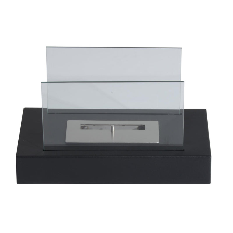 Camino a Bioetanolo da Tavolo 35x18 cm in Acciaio 0,5L Nero 