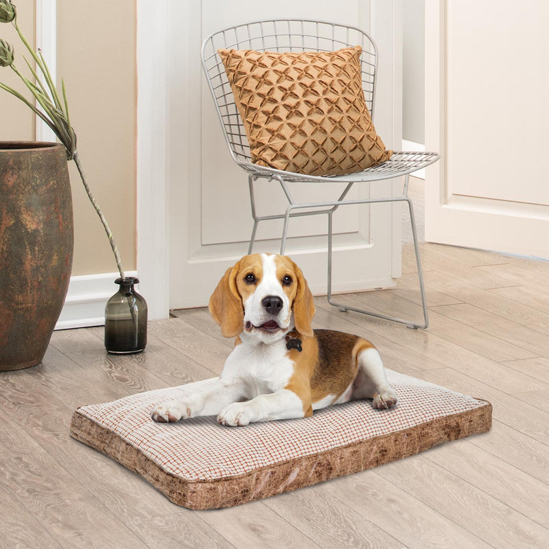 Letto Cuscino Morbido per Cani e Gatti Lavabile in Poliestere Marrone 78x60x13 cm 