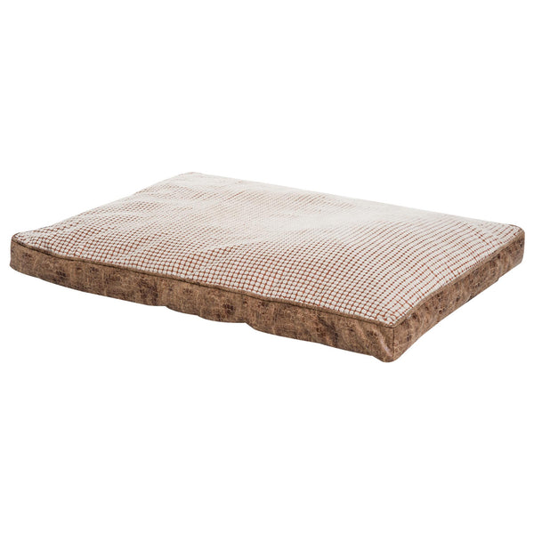 sconto Weiches Kissenbett für Hunde und Katzen, waschbar, aus braunem Polyester, 115 x 78 x 13 cm