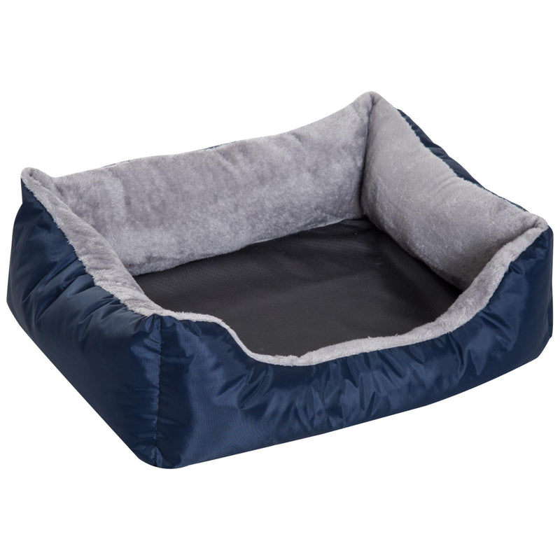 Cuccia Letto per Cane Gatto con Cuscino Imbottito Grigio blu 65x53x20 cm 