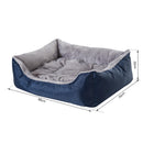 Cuccia Letto per Cane Gatto con Cuscino Imbottito Grigio blu 88x70x20 cm 