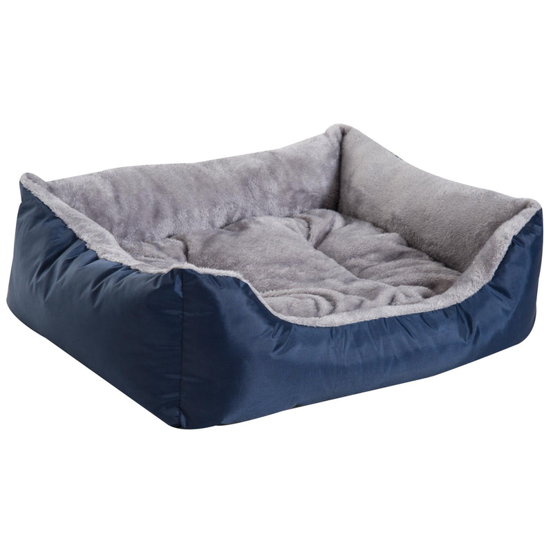 Cuccia Letto per Cane Gatto con Cuscino Imbottito Grigio blu 88x70x20 cm 