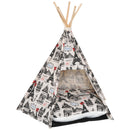 Tenda Cuccia per Animali Domestici con Cuscino Beige 67x65x78 cm 