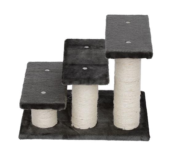 Scala per Gatti Struttura in Legno e Sisal Grigio Scuro 45x35x34 cm 