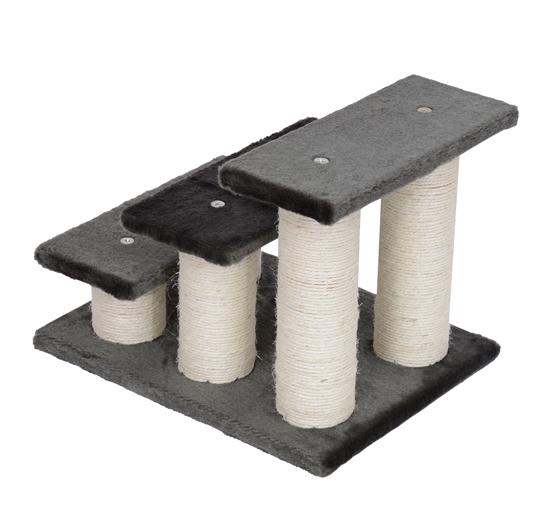 Scala per Gatti Struttura in Legno e Sisal Grigio Scuro 45x35x34 cm 