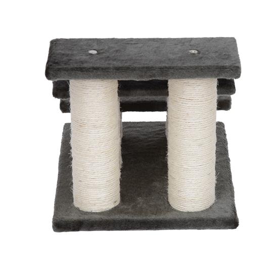 Scala per Gatti Struttura in Legno e Sisal Grigio Scuro 45x35x34 cm 