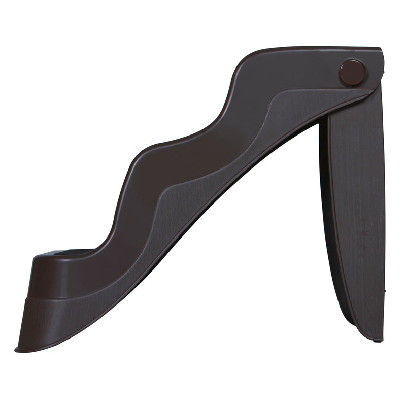 Scaletta Pieghevole 3 Gradini per Animali Domestici Marrone 49x39x39 cm 