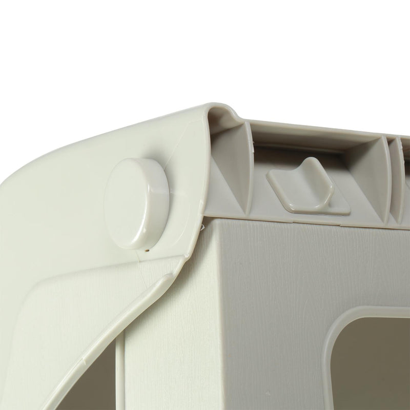 Scaletta Pieghevole 3 Gradini per Animali Domestici Beige 49x39x39 cm 