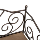 Lettino Cuccia per Cani e Gatti Struttura in Metallo con Cuscino Marrone 65x42x42 cm 