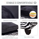 Divano per Animali Domestici con Vano Portaoggetti Nero e Bianco 57x34x36 cm 