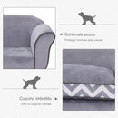 Divanetto Cuccia per Animali Domestici Grigio 73.5x41x33 cm 