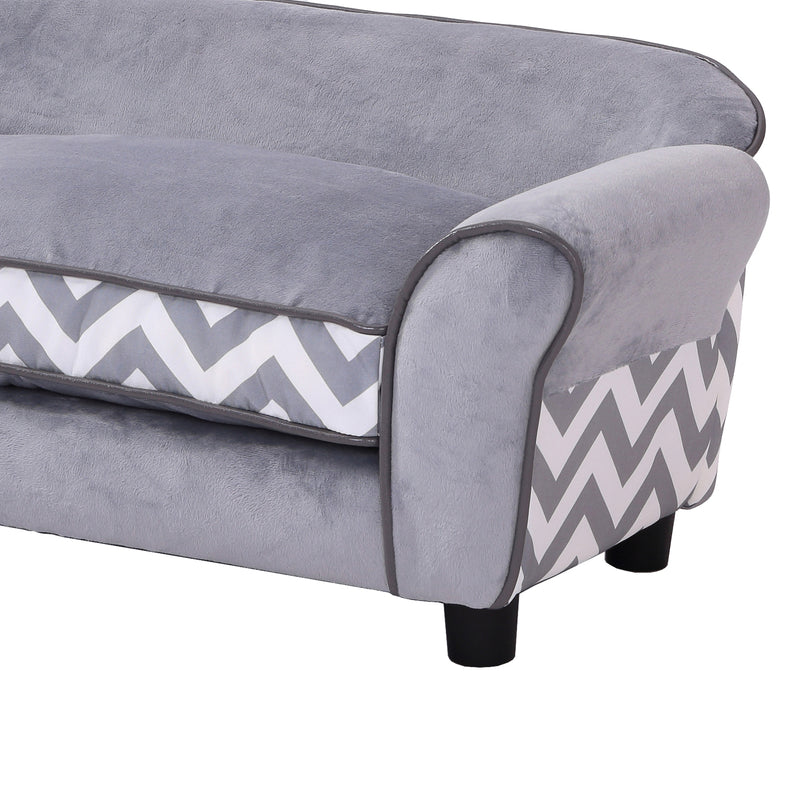 Divanetto Cuccia per Animali Domestici Grigio 73.5x41x33 cm 