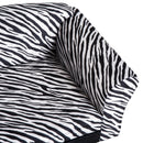 Cuccia Divano per Cani e Gatti con Cuscino Stampa Zebra 66x44x30 cm 