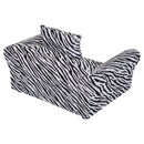 Cuccia Divano per Cani e Gatti con Cuscino Stampa Zebra 66x44x30 cm 