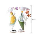 Set 2 Conigli Metallo 35 cm